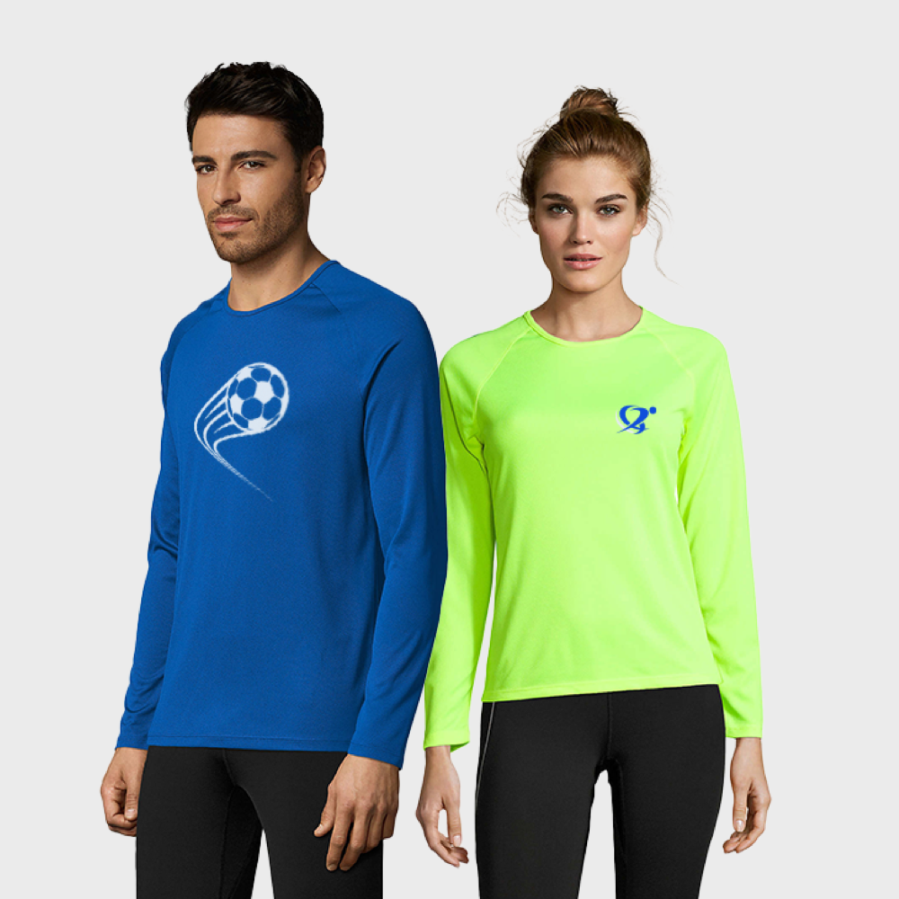 Sol's sportshirt met lange mouwen