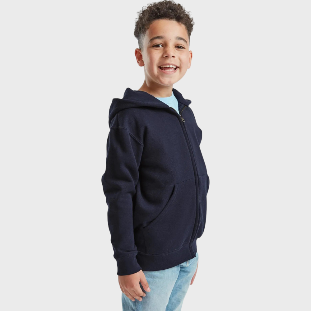 Fruit Of The Loom Klassieke kindercapuchon met rits