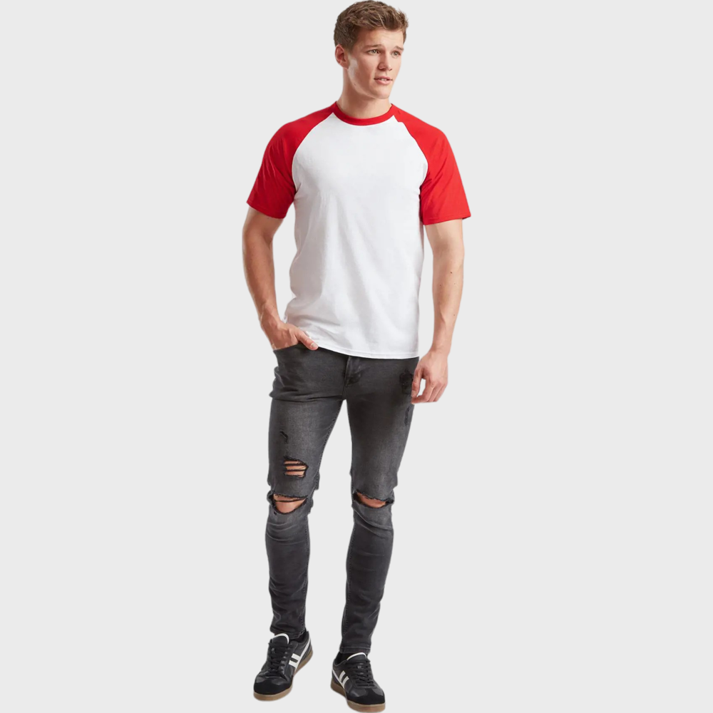 fruit of the loom baseball tee